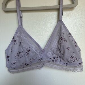 Floral Lace Bralette in Lavender